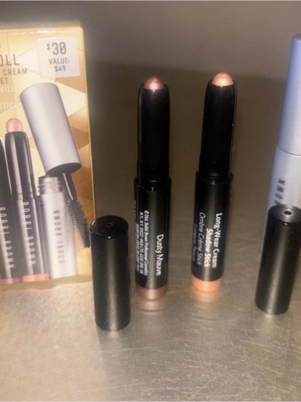 Bobbi Brown Long-Wear Cream Shadow Sticks — Dusty Mauve & Shimmery Rose